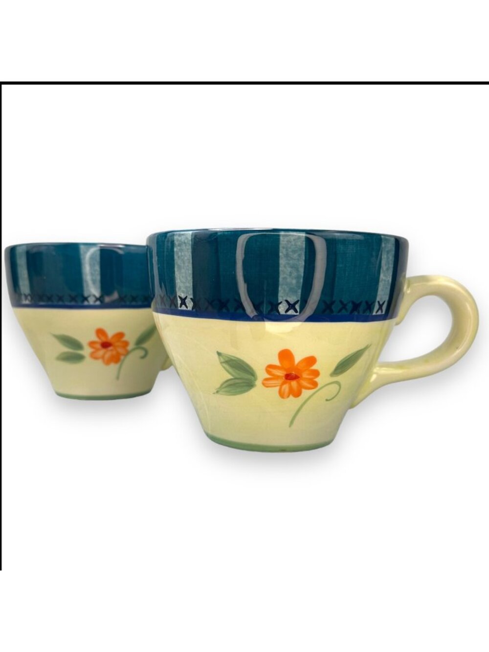 Pfaltzgraff Verona Coffee Mugs (2) EUC 20oz Retired Stoneware Oversize Tea Latte
